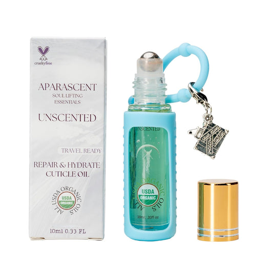 Unscented Organic Nail Cuticle Oil Pen with Jojoba, Coconut MCT, and Rosehip for Nail Hydration, Growth & Strength, Travel Size Keychain(0.34 Fl Oz)-BrightBean Baby