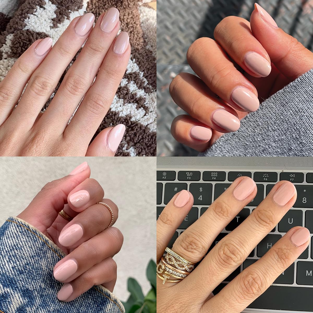 Olive & June Long Lasting Nail Polish | Plump Gel-Like Finish No Lamp Needed | Lasts up to 10 days | Salon-Quality Color at Home | 15-Free, Vegan & Cruelty-Free Chip-Resistant Shine | HZ | Dusty Rose-BrightBean Baby