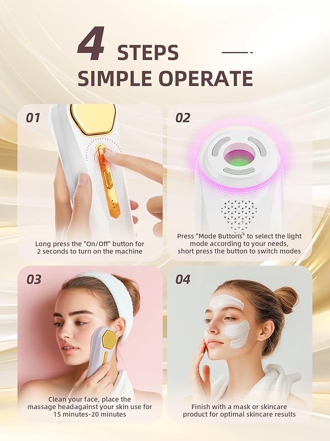 Facial Massager Tool, Beauty Device for Face and Full Body, Portable Face Lift Device for Skin Care, Against Dullness, Neck Massager for Women-BrightBean Baby