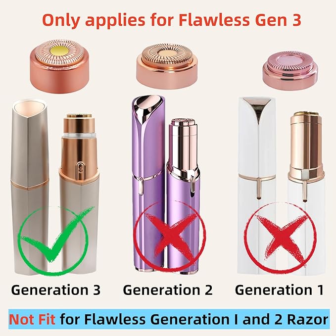 for Flawless Replacement Heads Gen 3 - Finishing Touch Flawless Facial Hair Remover Replacement Blades for Women, Shaver & Razor (6 pack Generation 3)-BrightBean Baby