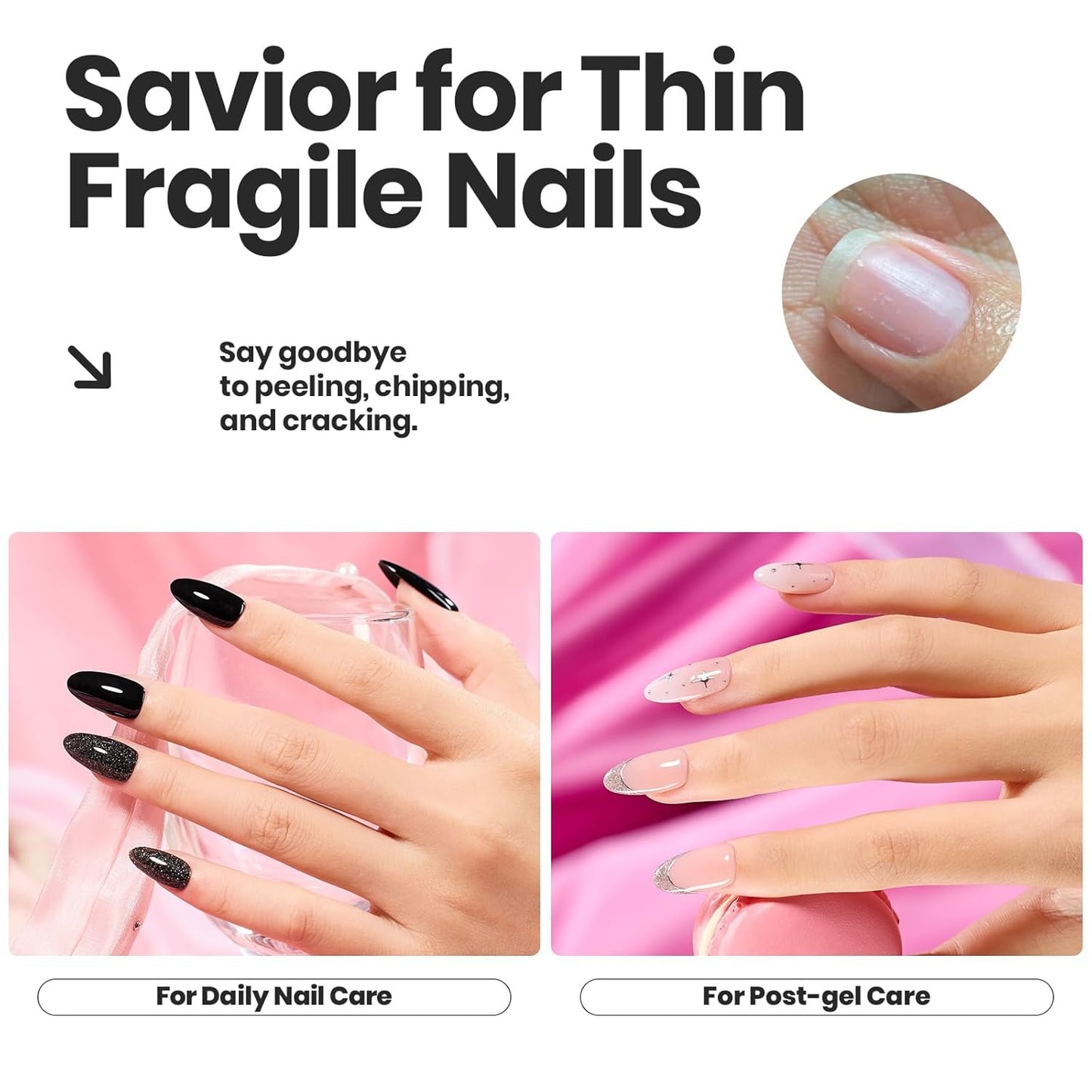 Beetles Glitter Nail Polish Set, 6 Color Silver Pink Gold Red Brown Black Quick Air Dry Nail Polish Natural Elegant Nail Lacquer Manicure DIY Nail Art Salon Gifts For Women-BrightBean Baby