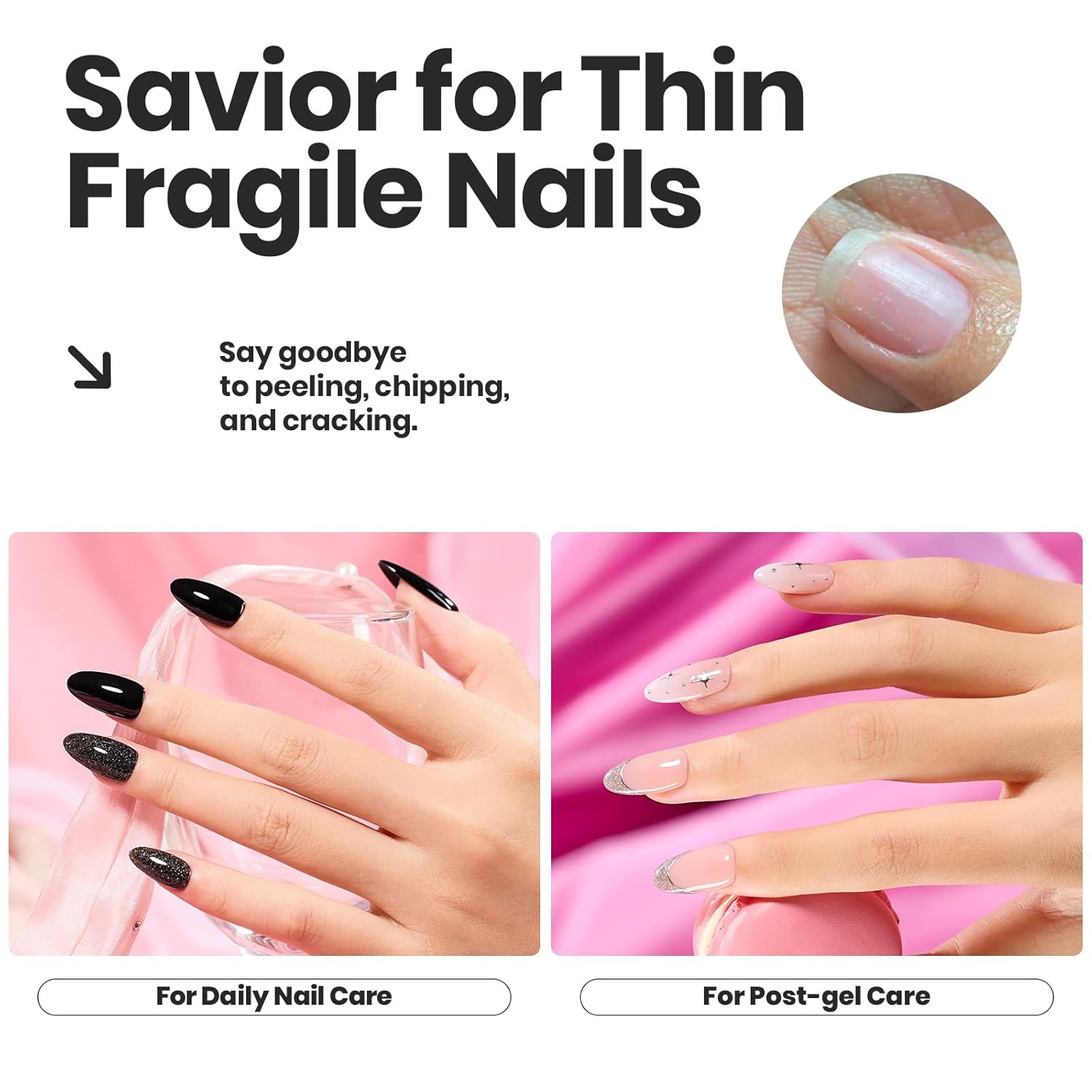 Beetles Glitter Nail Polish Set, 6 Color Silver Pink Gold Red Brown Black Quick Air Dry Nail Polish Natural Elegant Nail Lacquer Manicure DIY Nail Art Salon Gifts For Women-BrightBean Baby