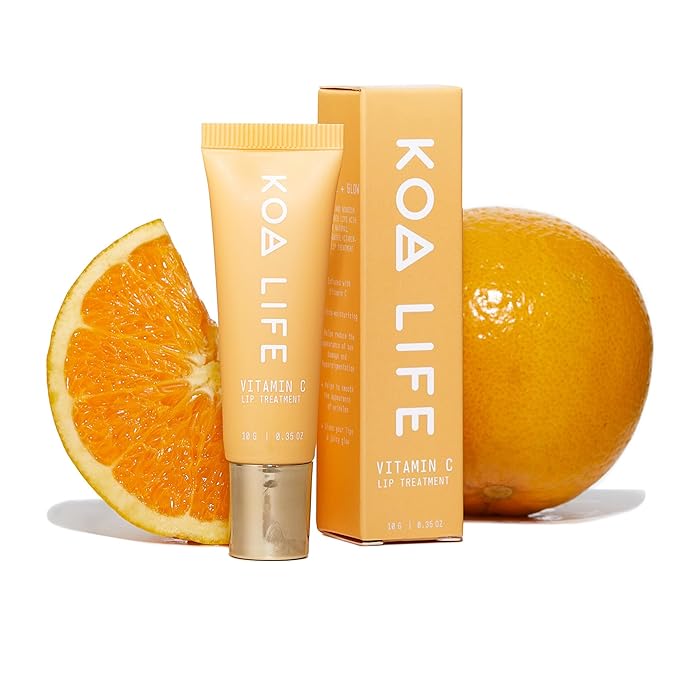 Koa Life Vitamin C Lip Treatment - Nourishing Lip Balm, Anti-Aging, Repairs & Protects From Sun Damage, Glossy, All Natural Ingredients - Citrus 10 G-BrightBean Baby
