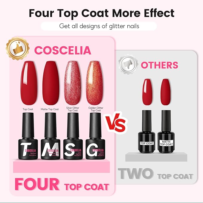 COSCELIA Gel Nail Polish Kit with U V light and Drill Starter Kit 35 Colors Gel Nail Polish with 5pcs Top Base Coat Nail Art All Seasons Professional Gel Manicure Kit DIY at Home Gifts for Women-BrightBean Baby