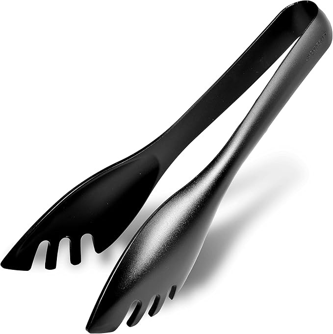 Seki Japan Stylish Kitchen Tool, Flexible Non Stick Heat Resistant Nylon Food Tong, Cooking Serving Pasta Tongs, for Spaghetti, Salad, BBQ, Grilling and Frying