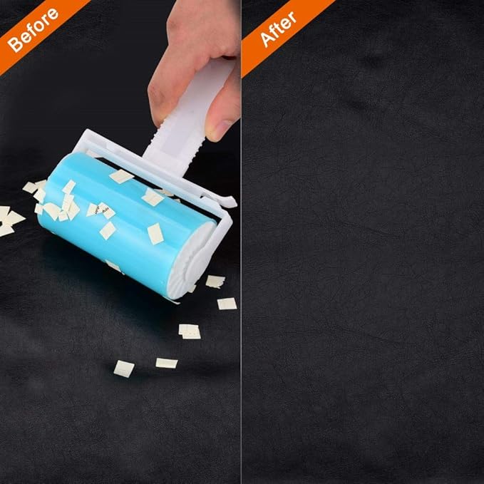 Lint Roller 5 Pack, Reusable Washable Lint Roller Sticky Gel Lint Remover Pet Hair Remover Cleaner for Clothes, Travel Essentials Household Use, Include Large Small Size-BrightBean Baby