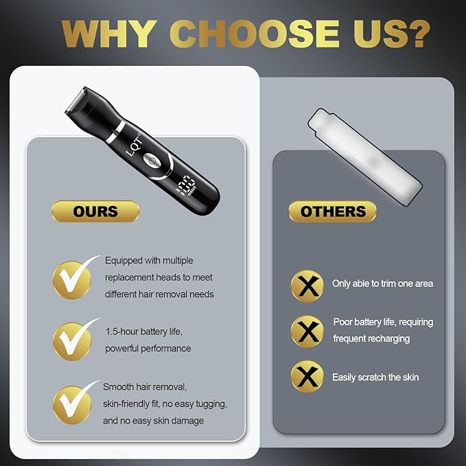 Electric Bikini Trimmer for Women,Led Power Display Removal for Body Nose Hair Trimmer Face Shavers Eyebrow Legs Armpit Bikini Area Pubic Underarms Rechargeable Portable 4 in 1 Womens Razors Set-BrightBean Baby