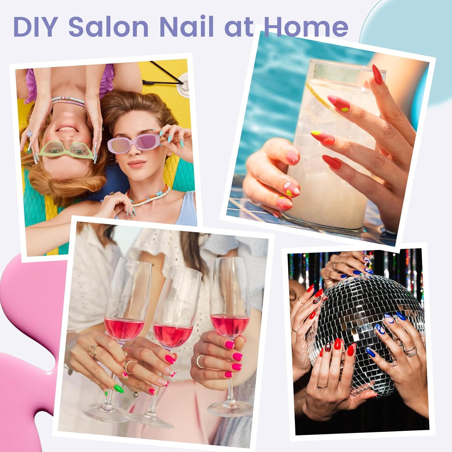 Medium Almond Nail Tips: 240PCS Soft Gel Clear Almond Pre-Shaped Nails Tips, 12 Sizes Full Cover Fake Press on Nails for Acrylic Nail Tip Home DIY Salon Nails-BrightBean Baby