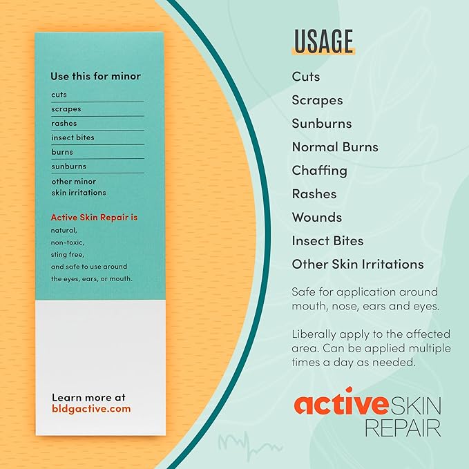 Active Skin Repair First Aid Healing Skin Spray - Natural & Non-Toxic with Hypochlorus Acid for Minor Cuts, Wounds, Scrapes, Rashes, Sunburns, & More, 3 oz-BrightBean Baby