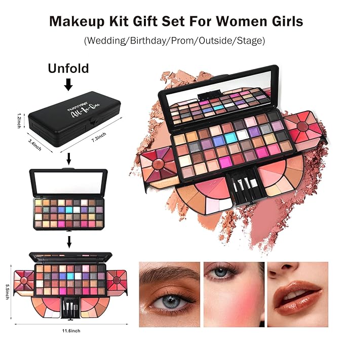 All In One Makeup Kit 72 Colors Portable All In One Makeup Gift Set Palette-BrightBean Baby