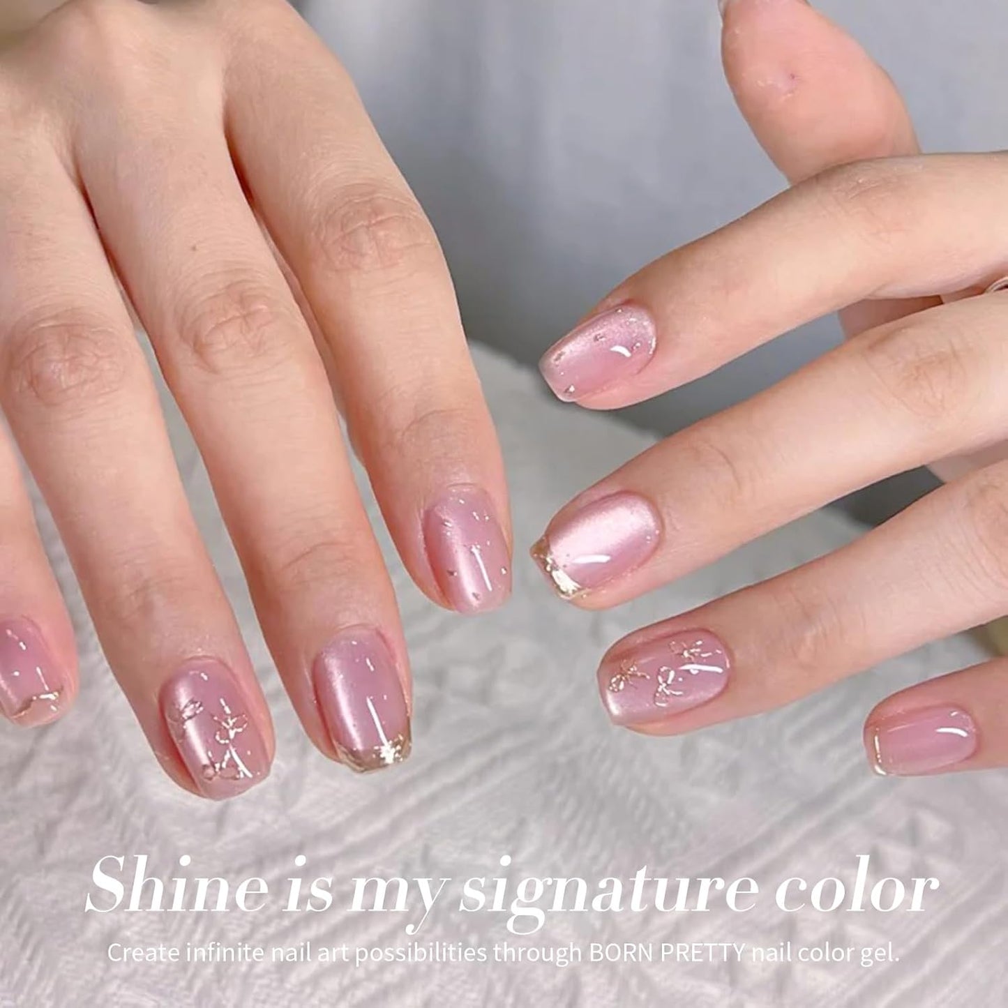 Born Pretty Cat Magnetic Eye Gel Nail Polish, Pink Moonlight Cat Magnetic Gel, Glass Shiny Effect Pink Soak Off Nail Art Salon Manicure Home Gift 15ml-BrightBean Baby