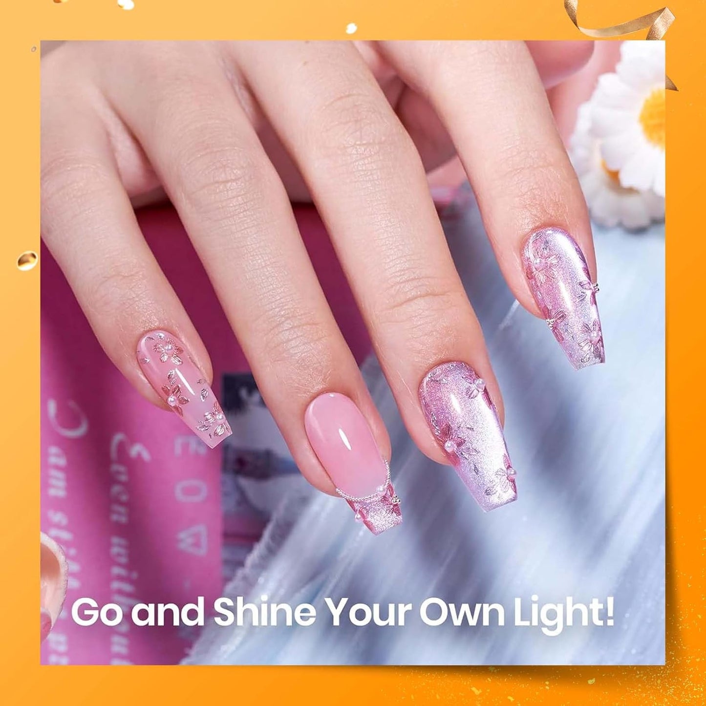 Beetles Top Coat Base Gel & Nail Glue Set-3Pcs No Wipe Top Coat Gel Nail Polish & Base Coat with 9 In 1 Nail Glue Shine Effect Long Lasting Soak Off Uv Light Lamp Diy Gift for Women & Girls-BrightBean Baby