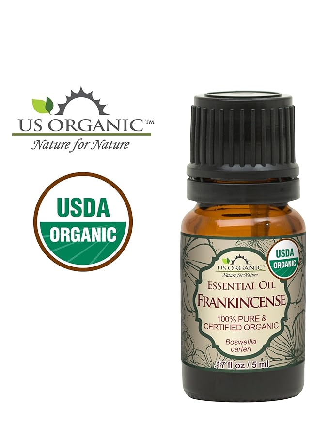 US Organic 100% Pure Frankincense (Boswellia Carteri) Essential Oil - Sourced from The Horn of Africa, USDA Certified Organic, Use Topically or in Diffuser, Perfect for Yoga or Meditation (5 ml)-BrightBean Baby