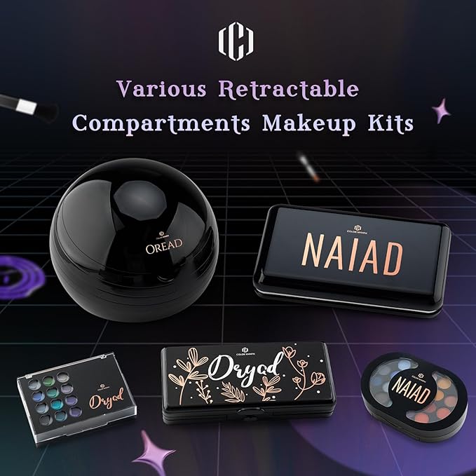 Color Nymph All In One Makeup Palette Set Kit,Portable Travel Makeup Kit for Girls with 24-Colors Eyeshadows Facial Blusher Lip Gloss Pressed Powder Mascara Brushes Mirror-BrightBean Baby