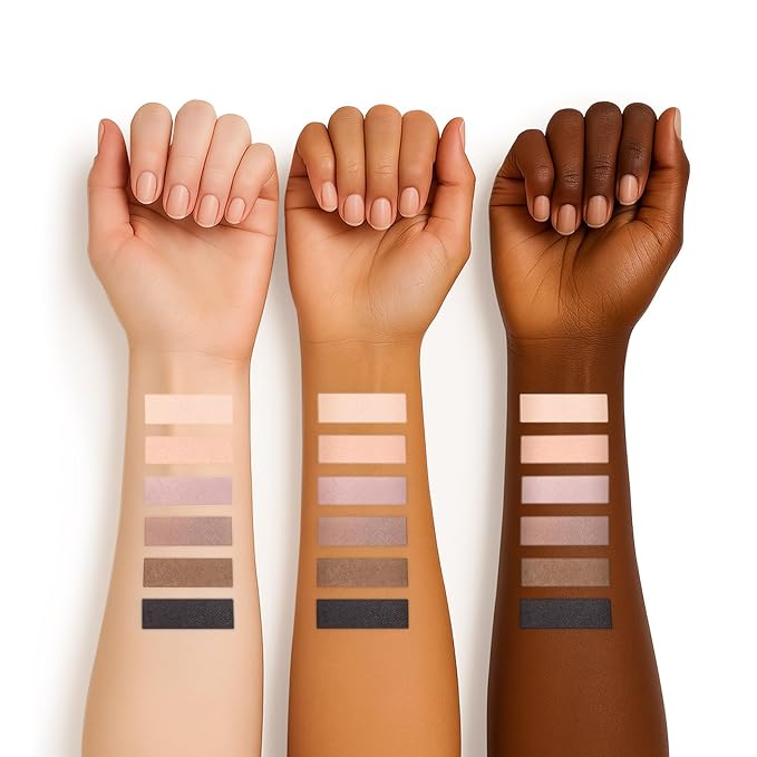 6 Colors Mini Naked Eyeshadow Makeup Palette Neutral Nude Smoky Eye Shadow Taupe & Brown Matte Make Up Pallet with Mirror Highly Pigmented Long Lasting Waterproof Travel Size Gift Kit 01-BrightBean Baby