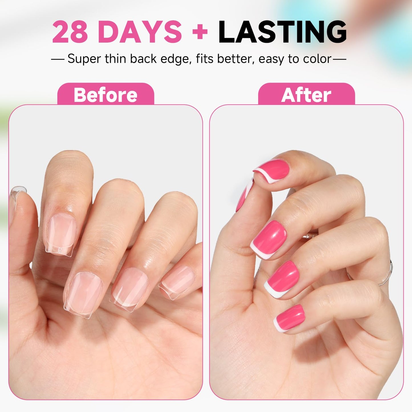 UNA GELLA Extra Short Square Nail Tips, 312pcs XS Square Gel Nail Tips, Soft Gel Full Cover Half Matte No Need File Acrylic Fake Nails for Nail Extension Home DIY Nail Salon 12 Sizes-BrightBean Baby