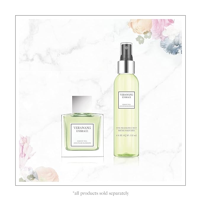 Vera Wang Embrace Green Tea and Pear Blossom Body Mist 8.4 fl oz (Pack of 1), Notes of Earthiness, Peony, and Sandalwood, Women's Fragrance, Long Lasting, Everyday Fragrance-BrightBean Baby