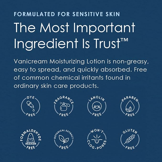 Vanicream Moisturizing Lotion with Pump Dispenser - 16 Fl Oz (Pack of 12) - Formulated Without Common Irritants for Those with Sensitive Skin (Pack of 12)-BrightBean Baby