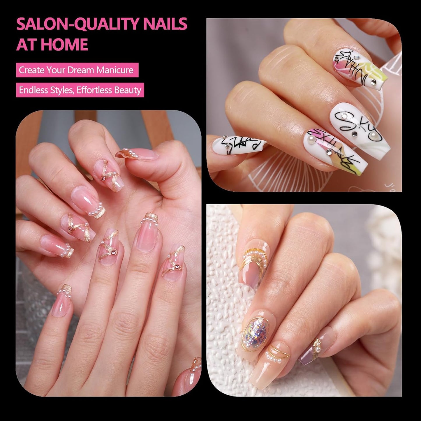 Medium Square Nail Tips 500PCS, Clear Acrylic Full Cover Gel Press on Nail Tips for DIY, 10 Sizes Pre-Shaped False Nails with Glossy Finish, Professional Manicure Kit & Easy Application-BrightBean Baby