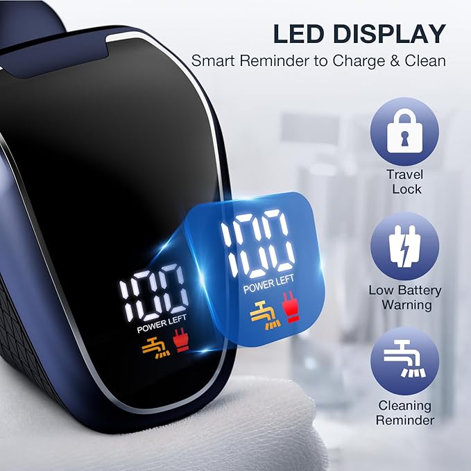 Head Shavers for Bald Men: 5-in-1 Electric Razor - Waterproof Shaving Grooming Kit for Balder - Turbo Speed & Precision Blades-BrightBean Baby