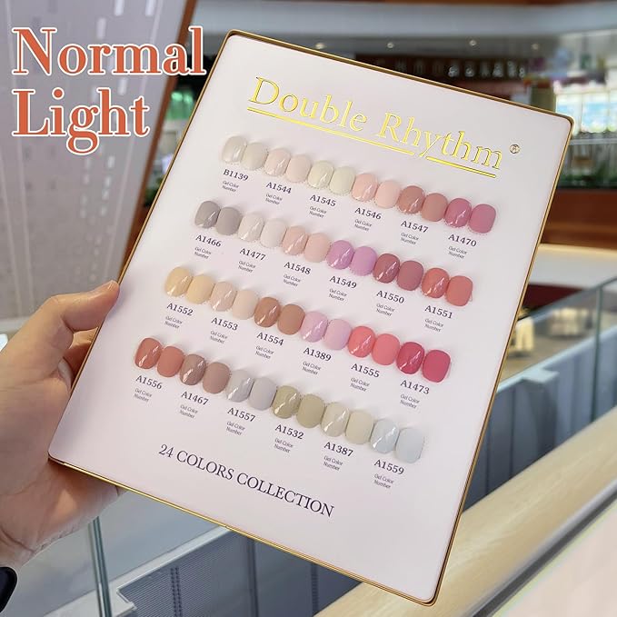 Double Rhythm 28Pcs 0.5Oz Gel Nail Polish Set Same Color Same Bottle Soak Off Gel Polish Kit Nail Art Manicure Salon DIY at Home for Women (Nude Pink Collection-T24-3)-BrightBean Baby