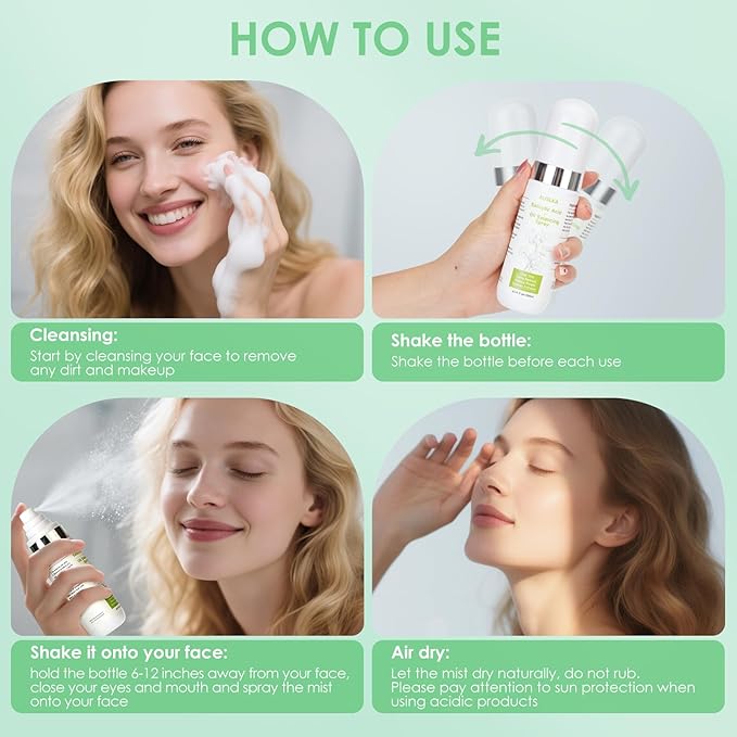 AUSLKA Salicylic Acid Oil Balancing Spray with 2% Salicylic Acid Regulates Skin Balance for Pimple and Oily Skin, Fruit Acid Spray for Face & Body (3.4 Fl Oz)-BrightBean Baby