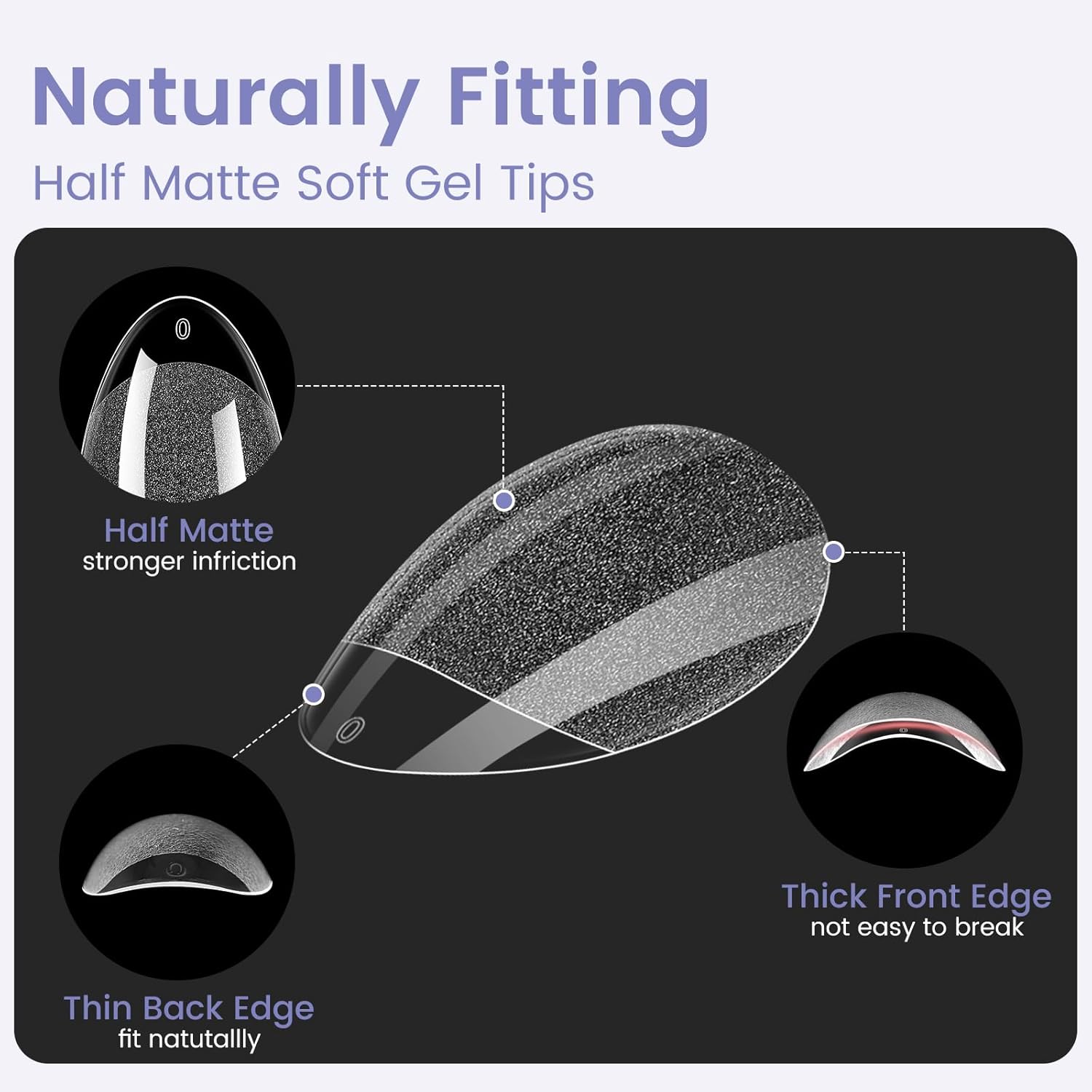 Extra Short Almond Nail Tips: 240Pcs Small Almond Shape Soft Gel Fake Nail Tips for Nail Extension, 12 Sizes Full Cover Clear Press on Nails for Girls for Home DIY Salon-BrightBean Baby