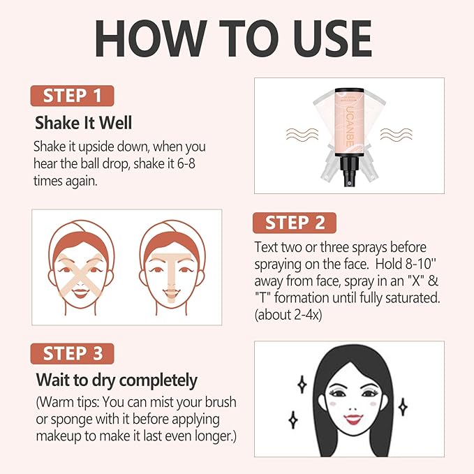 Long Lasting Makeup Setting Spray Kit - 3.38 Fl oz Super Matte Finish Setting Mist Lightweight Face Make up Fixer for Oily Skin + 1PC Sponge Puff + 1PC Powder Puff-BrightBean Baby