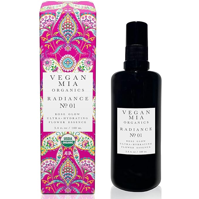 Organics - Radiance, Ultra-Hydrating Rose Water Spray for Face and Neck, Face Mist with Organic Rose Flower Essence, Facial Mist for All Skin Types, Hydrates Dry and Dull Skin, 3.4 fl oz-BrightBean Baby