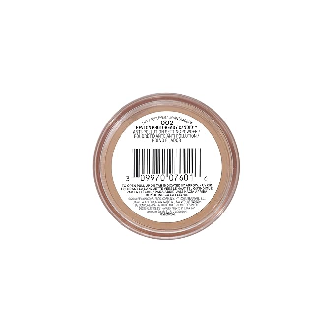 Revlon PhotoReady Candid Setting Powder, with Anti-Pollution, Antioxidant Ingredients, without Parabens, Pthalates and Fragrances; Shade 002 .34 Fluid Oz-BrightBean Baby