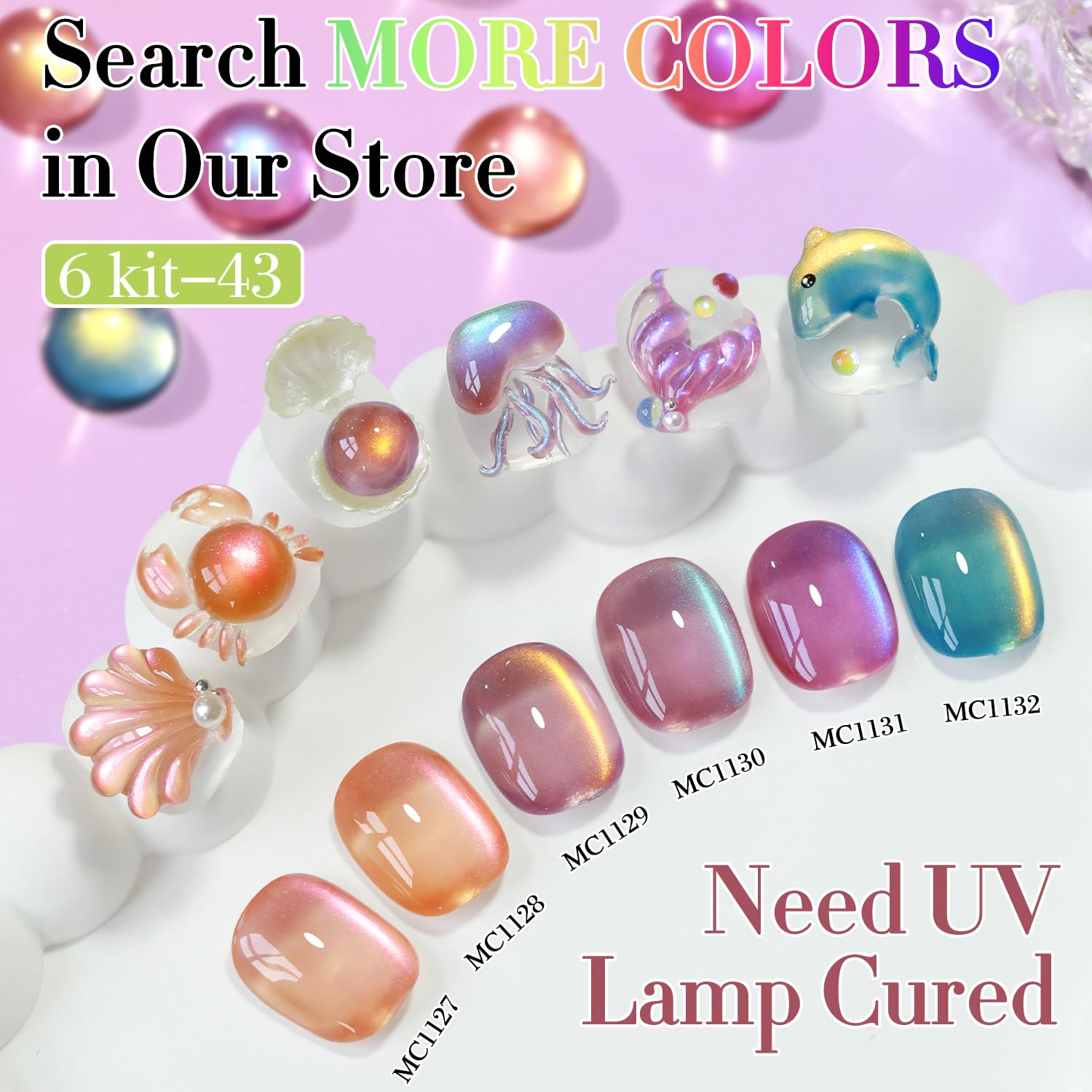 Double Rhythm 15ML Ice Glass Cat Eye Gel Polish with Magnet Holographic Glitter Shimmer Translucent Sheer Color Salon Soak Off Magnetic Nail at Home (Golden Violet-MC1129)-BrightBean Baby