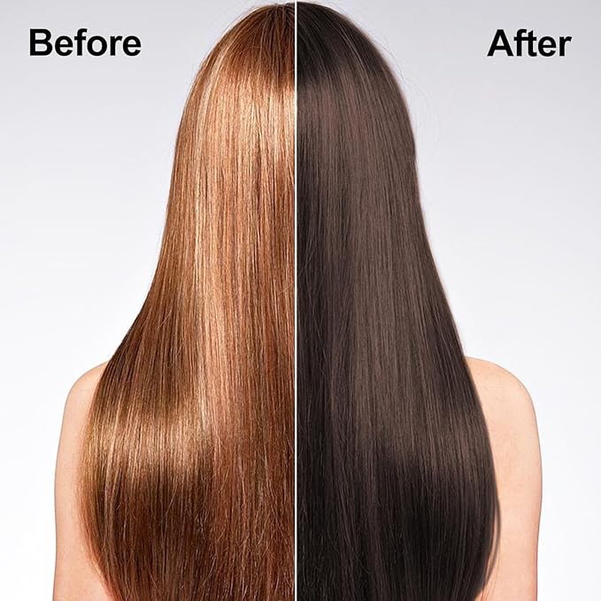 Dark Coffee Hair Dye, Hair Dye Shampoo for Men and Women, Hair Color Shampoo For Home Use, Shampoo Para Canas, Hair Dye Shampoo 3 in 1, 16.9 Fl Oz (Dark Coffee)-BrightBean Baby