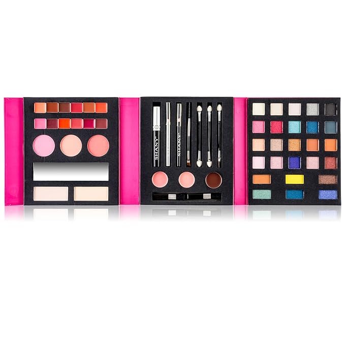 SHANY Beauty Book Makeup Kit All in one Travel Makeup Set - 35 Colors Eyeshadow, Eye brow, makeup blushes, powder palette,10 Lip Colors, Eyeliner pens & makeup Mirror - Holiday Makeup Gift Set-BrightBean Baby