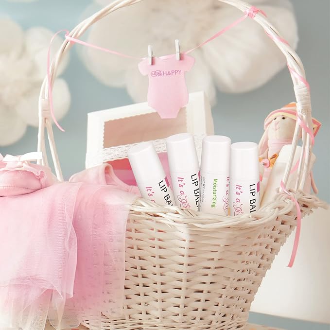 50 Pcs Pink Elephant Favors Baby Shower Lip Balm Party Supplies Bulk for Girls Guests It's a Girl Baby Shower Gifts Gender Reveal Favors Prizes Souvenirs Winners Thank You Appreciation Gifts-BrightBean Baby