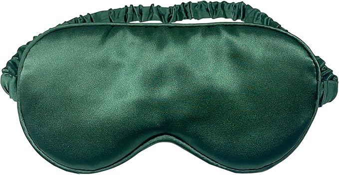 Silk Eye mask for Sleeping Light Blocking for Bedroom, Plane Travel Satin Sleep mask Women Mens,Blackout to Help You deep Sleep (Green)-BrightBean Baby
