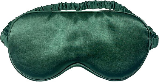 Silk Eye mask for Sleeping Light Blocking for Bedroom, Plane Travel Satin Sleep mask Women Mens,Blackout to Help You deep Sleep (Green)-BrightBean Baby