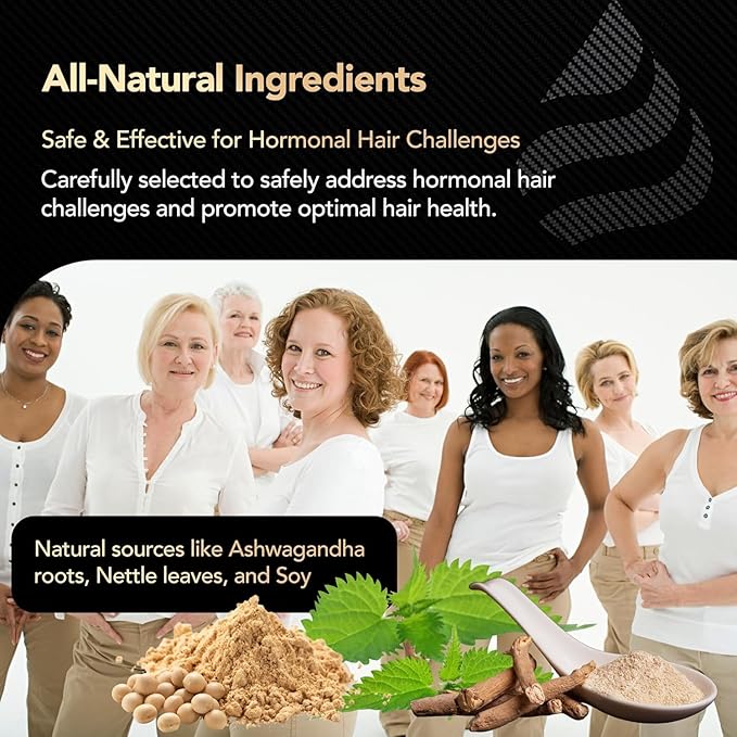 Hair Growth Vitamins for Women with Biotin, Collagen Peptides, Vitamin C & Omega-3 – 90 Capsules – Hair Supplements for Menopause & Postpartum – Hormonal Balance Support & Thicker Hair for Women-BrightBean Baby