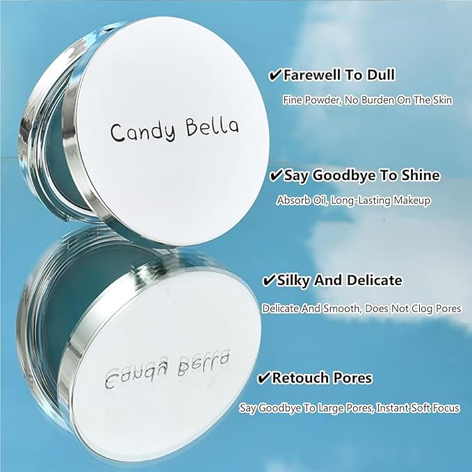 Oil Control Face Pressed Powder,Jelly Pressed Powder Face Makeup Setting Powder,Reduce Pores and Fine Lines Flawless Matte Long Lasting Finishing Lightweight Waterproof Face Cosmetics-BrightBean Baby