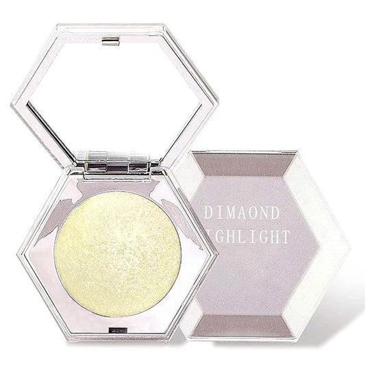 Erinde Champagne Gold Face Highlighter Makeup Palette, Shimmer Diamond Glitter Highlighter Powder for Face Body, Face Highlighters Makeup & luminizers Palette, Long-Lasting Lightweight, 03#-BrightBean Baby
