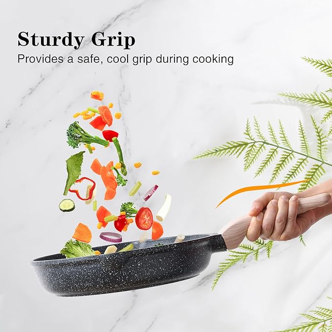 Kordisen Nonstick Frying Pan Set 3 Piece - Healthy Induction Skillet Set 8, 9.5, 11 Inch