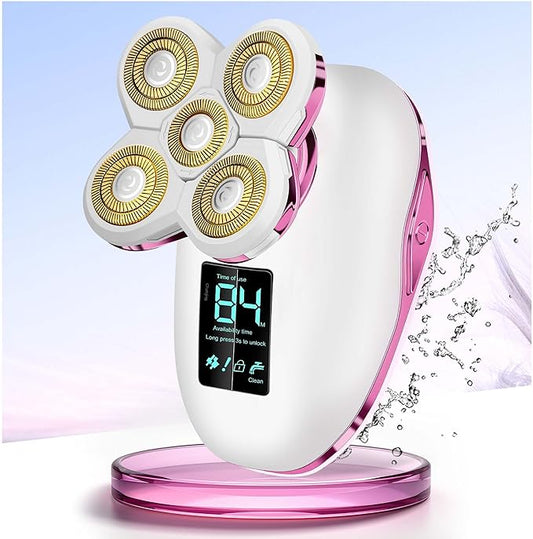 Electric Razors for Women Legs Travel : Rechargeable Waterproof Razor Trimmer for Womens - Dry Wet Electric Shaver for Women - Pro Portable Personal Body Shaver