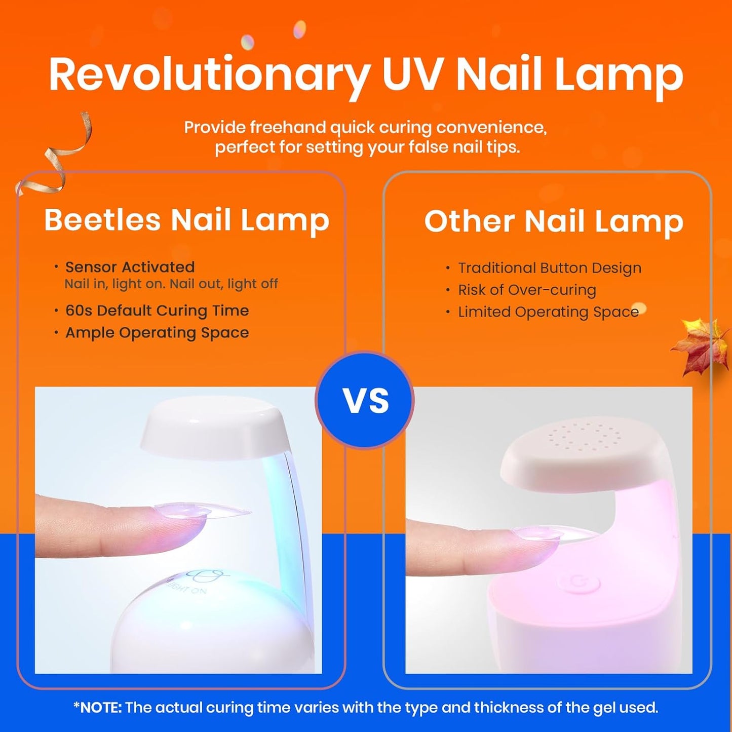 Beetles Gel Nail Kit Medium Almond with Nail Dehydrator and Primer, 576Pcs Half Matte Etch-X Gel Nail Tips Solid Nail Glue Mini Nail Lamp Acrylic Nail Tips Easy DIY Nail Extension Set Gift for Women-BrightBean Baby