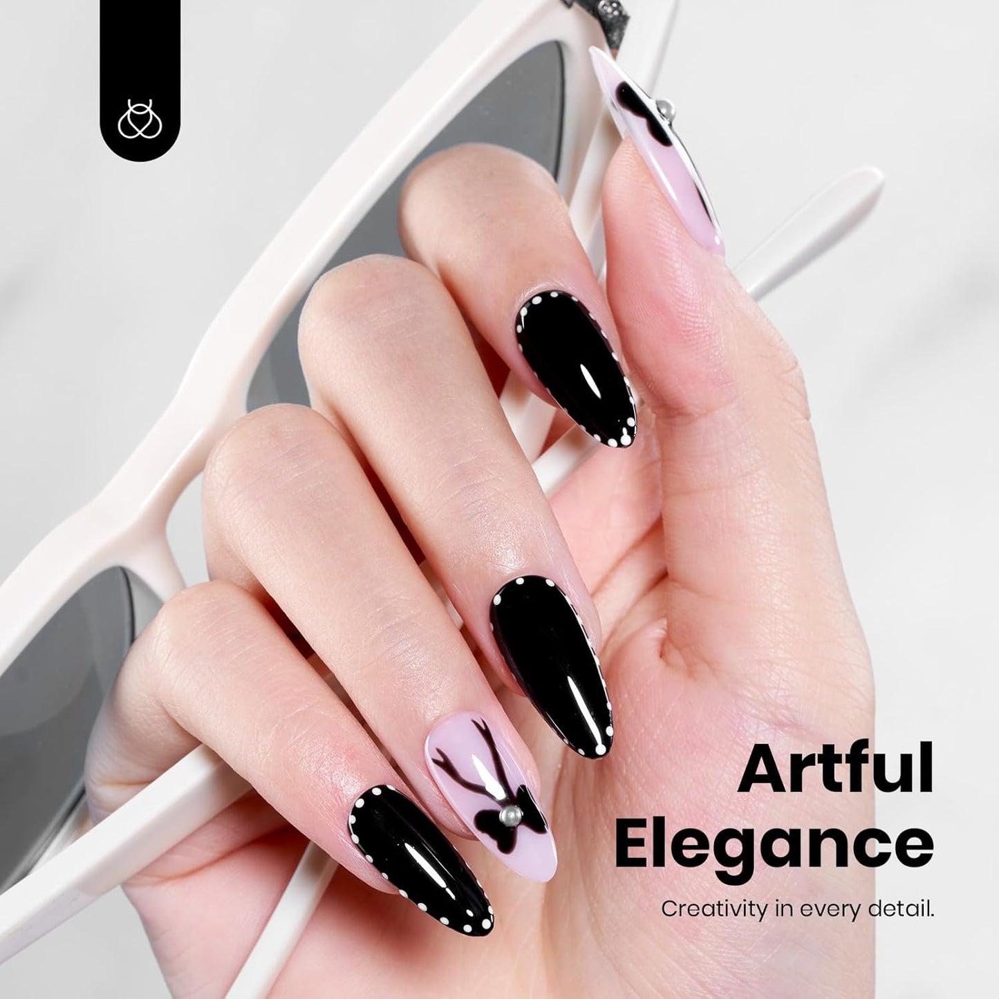 Beetles Black Halloween Gel Polish 2Pcs Pure Black Gel Nail Polish Set 15ml Dark Base Color Soak Off Uv Nail Lamp Art Manicure DIY Design Gift for Women Long Nights Collection-BrightBean Baby