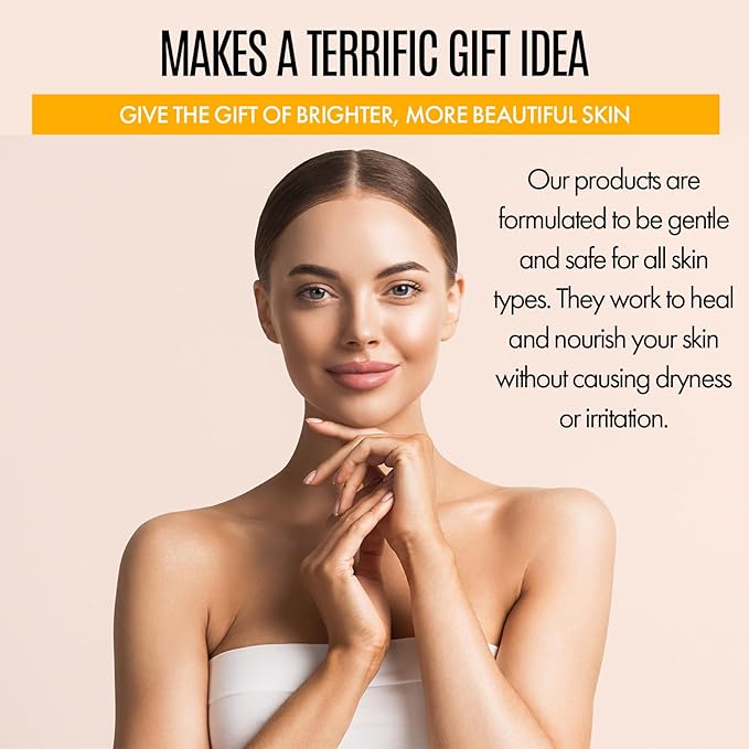 Turmeric Skincare Set - Turmeric Skin Care Products Brightening & Acne - Turmeric Skin Care Kit, Turmeric Skin Care Set - Turmeric Cleanser, Body Scrub, Face Cream & Facial Serum-BrightBean Baby