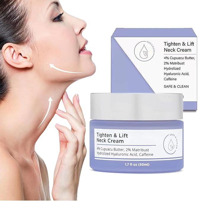 Neck Firming Cream, Neck Tightening Cream, Tighten and Lift Neck Cream, Neck Creams for Tightening and Firming Sagging Skin, Help Reduce Fine Lines & Wrinkles-BrightBean Baby