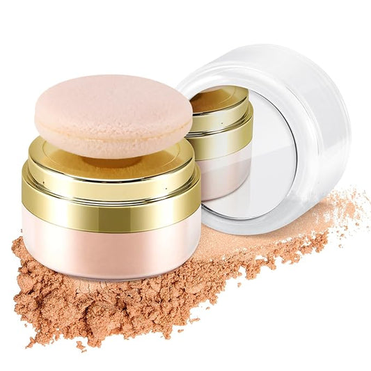 Boobeen Setting Powder, Lightweight Oil Control Loose Setting Powder, Full Coverage Finishing Powder For a Matte Flawless Look, Pressed Face Powder Makeup to Reduce Shine, Long Lasting-BrightBean Baby