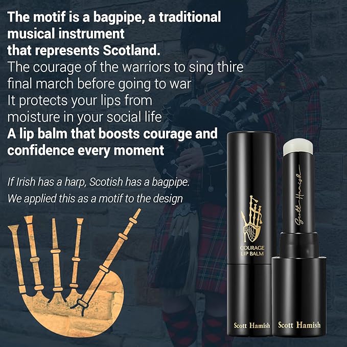 Courage Lip Balm – Hydrating Lip Balm for Men - Shea Butter & Cica to Moisturize & Soothe Dry, Chapped Lips – Anti Aging Lip Moisturizer to Restore Radiance and Improve Softness of Lips, 0.12oz.-BrightBean Baby