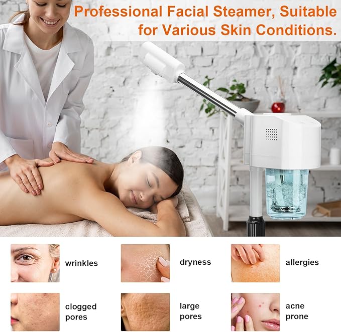 JOSTZHXIN Professional Facial Steamer, Esthetician Face Steamer Hot Mist, Facial Steamer for Home Beauty Salon Spa-BrightBean Baby