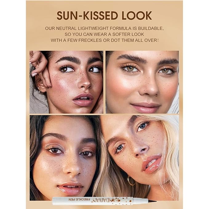 Freckle Pen Waterproof 2 Colors,Natural Lifelike Faux Face Freckle Makeup Pen,Magic Freckle Color,Waterproof Longlasting Soft Small Sopt Pen,For Natural Effortless Sunkissed Skin Makeup(2packs)-BrightBean Baby