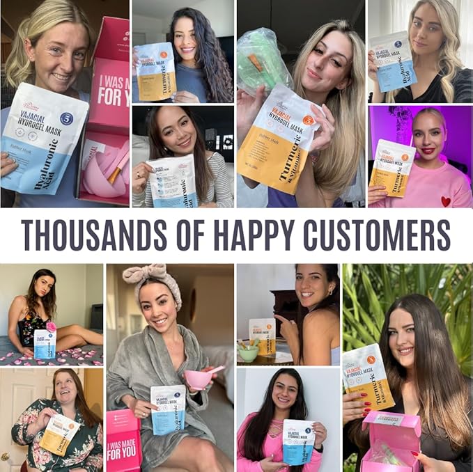 Divine Derriere Vajacial Hydrogel Mask - Premium Modeling Mask with Turmeric & Vitamin C - Deeply Purifying & Super Hydrating Facial and Vajacial Mask, Peel-Off Mask, Hydro jelly Mask Powder Kit-BrightBean Baby